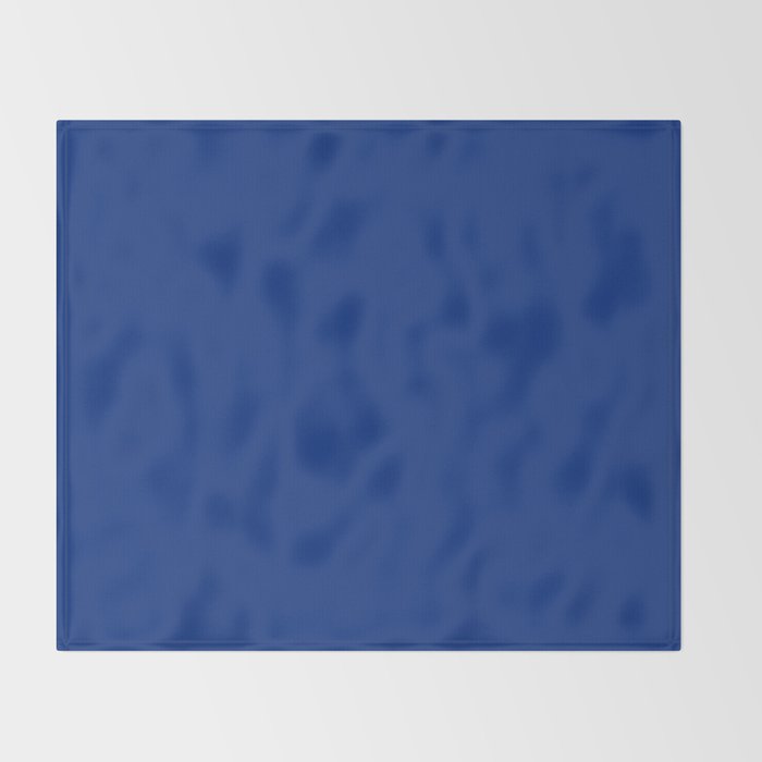 Sapphire Blue Solid Color Throw Blanket Gallery Image 2