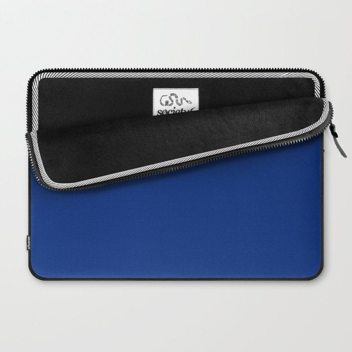 Sapphire Blue Solid Color Laptop Sleeve Gallery Image 2
