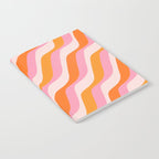 Zebra Stripes Abstract Lines Sunshine Retro Colorful Pink Orange Colors Boho Swirl Modern Pattern Notebook Gallery Image 2