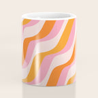 Zebra Stripes Abstract Lines Sunshine Retro Colorful Pink Orange Colors Boho Swirl Modern Pattern Coffee Mug Gallery Image 4