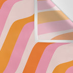 Zebra Stripes Abstract Lines Sunshine Retro Colorful Pink Orange Colors Boho Swirl Modern Pattern Wall Tapestry Gallery Image 3