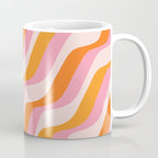 Zebra Stripes Abstract Lines Sunshine Retro Colorful Pink Orange Colors Boho Swirl Modern Pattern Coffee Mug Gallery Image 1
