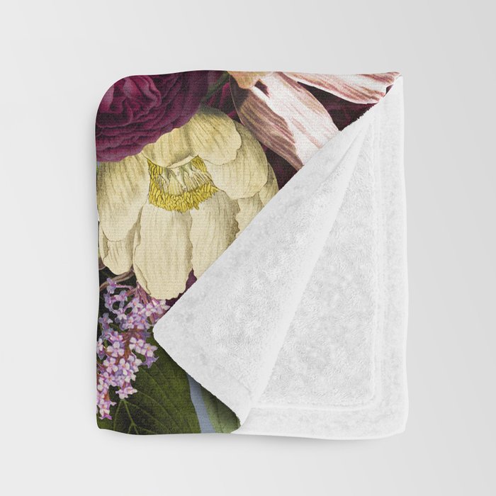 Modena Vintage Florals Throw Blanket Gallery Image 3