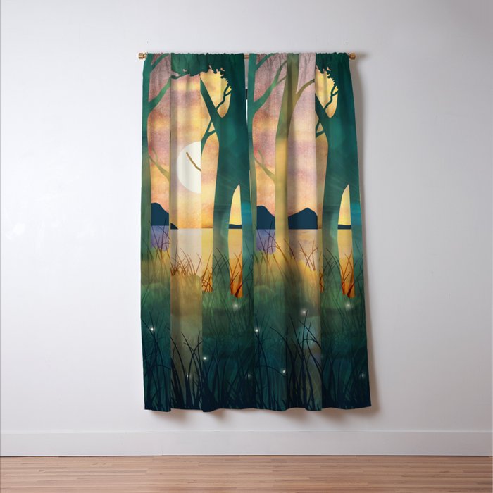 Autumn Evening Window Curtain Gallery Image 3