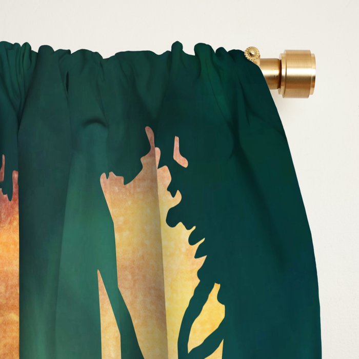 Autumn Evening Window Curtain Gallery Image 2