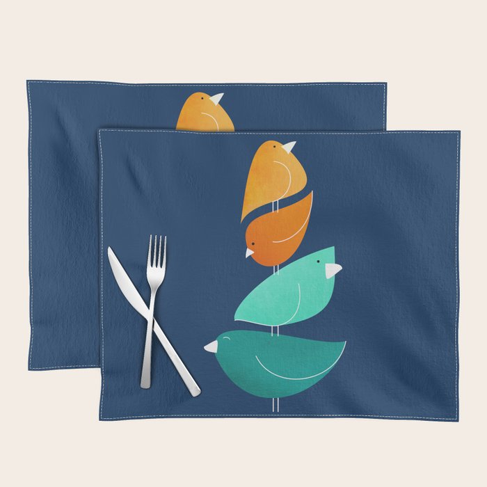 Bird Stack III Illustration Placemat Gallery Image 1