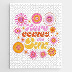 Here Comes the Sun - Pink and Yellow Jigsaw Puzzle Gallery Image 1