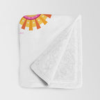 Here Comes the Sun - Pink and Yellow Throw Blanket Gallery Image 3