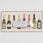 French Champagne Collection - Pink & Green Desk Mat Gallery Image 1