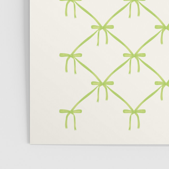 Bows & Ribbons Pattern V Green Poster Gallery Image 3
