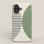 Semicircle Stripes - Green iPhone Case Gallery Image 1