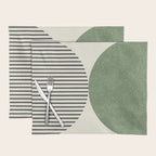Semicircle Stripes - Green Placemat Gallery Image 1