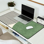 Semicircle Stripes - Green Desk Mat Gallery Image 2