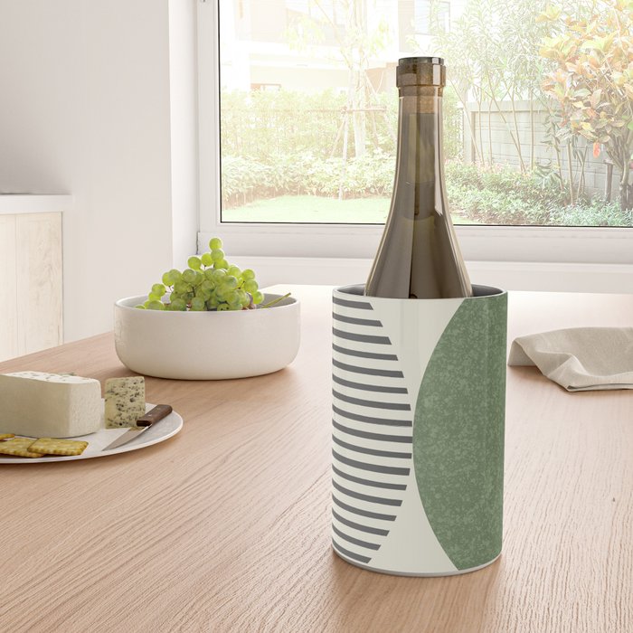 Semicircle Stripes - Green Wine Chiller Gallery Image 4