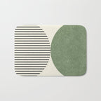 Semicircle Stripes - Green Bath Mat Gallery Image 1