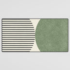 Semicircle Stripes - Green Desk Mat Gallery Image 3