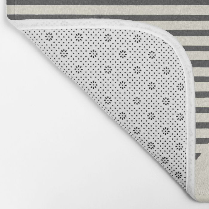 Semicircle Stripes - Green Bath Mat Gallery Image 2