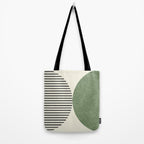 Semicircle Stripes - Green Tote Bag Gallery Image 2