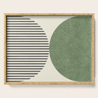 Semicircle Stripes - Green Serving Tray Gallery Image 1