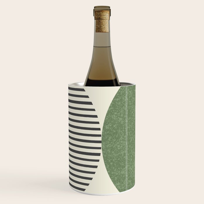 Semicircle Stripes - Green Wine Chiller Gallery Image 1
