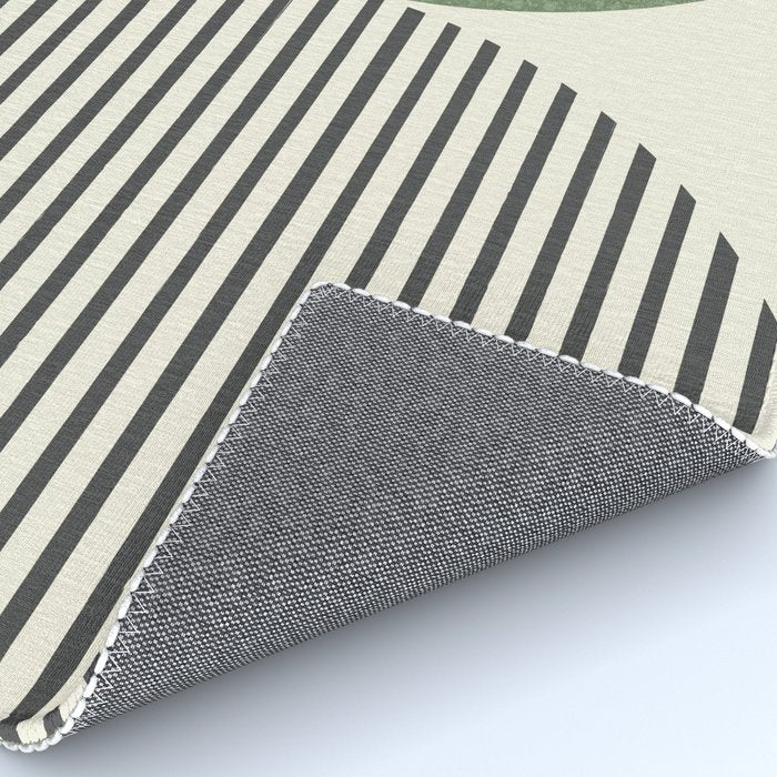 Semicircle Stripes - Green Rug Gallery Image 4