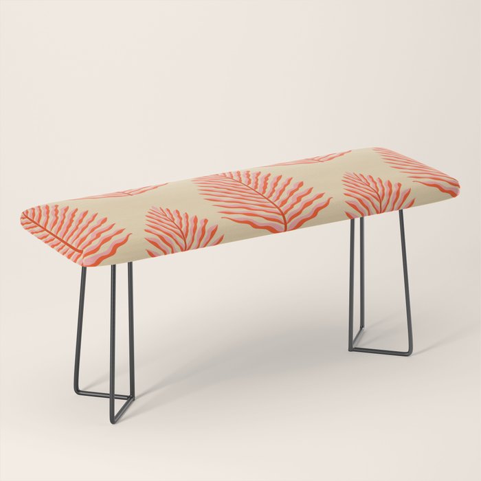 Pink and Red Organic Leaf Bench Gallery Image 1