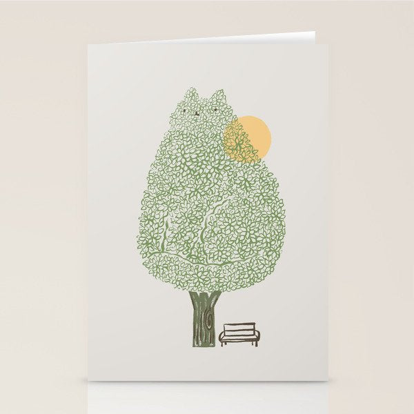 Cat and Plant 61: Cat Tree Stationery Card Gallery Image 2