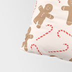 Gingerbread Man + Candy Cane Christmas Pattern Pillow Sham Gallery Image 4