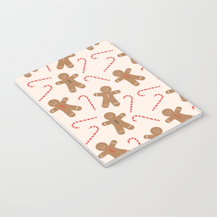 Gingerbread Man + Candy Cane Christmas Pattern Notebook Gallery Image 3