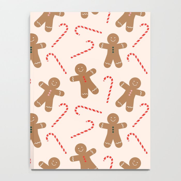 Gingerbread Man + Candy Cane Christmas Pattern Notebook Gallery Image 4
