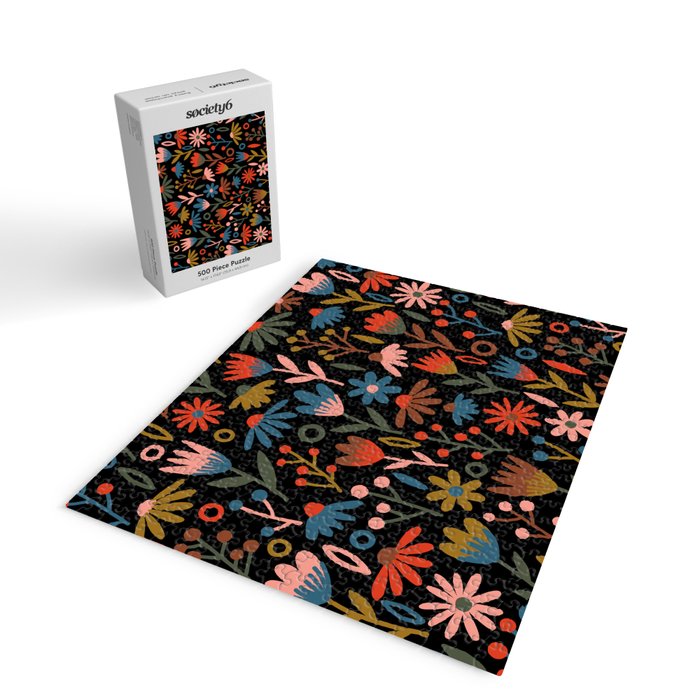 Exotic Midnight Floral Garden Jigsaw Puzzle Gallery Image 2