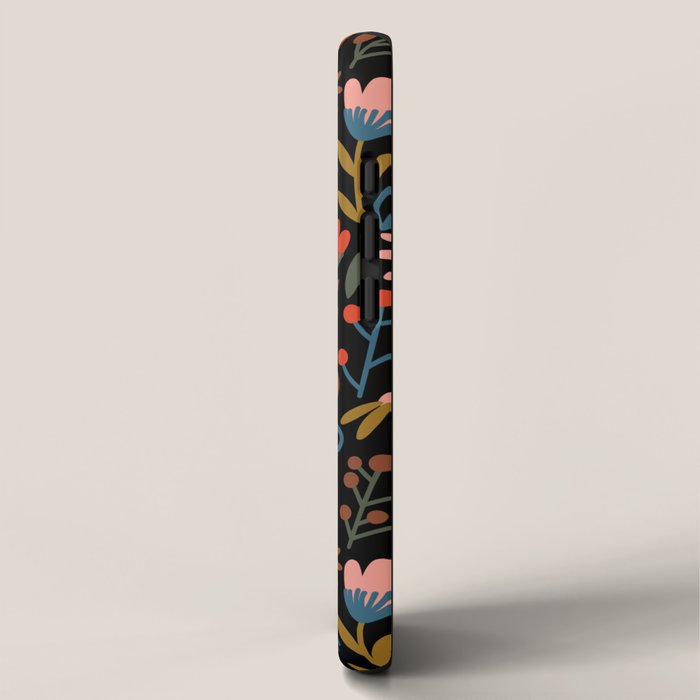 Exotic Midnight Floral Garden iPhone Case Gallery Image 2