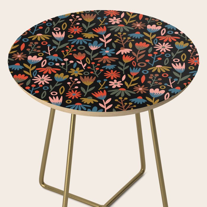 Exotic Midnight Floral Garden Side Table Gallery Image 2