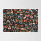 Exotic Midnight Floral Garden Rug Gallery Image 2