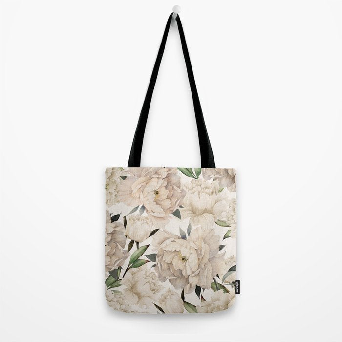 Peonies Pattern Tote Bag Gallery Image 2
