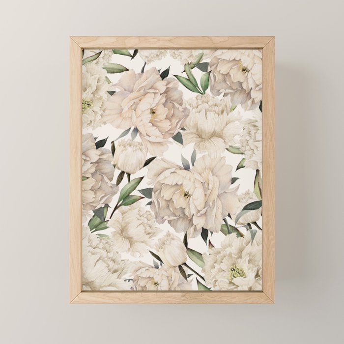 Peonies Pattern Mini Art Print Gallery Image 1
