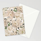 Peonies Pattern Stationery Card Gallery Image 2