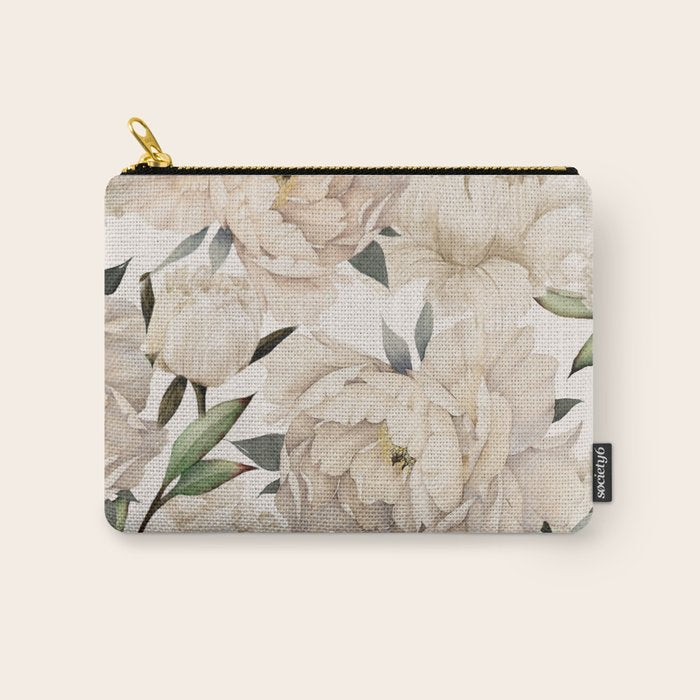 Peonies Pattern Carry All Pouch Gallery Image 1