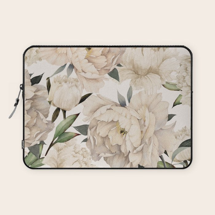 Peonies Pattern Laptop Sleeve Gallery Image 1