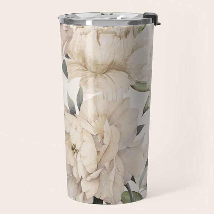 Peonies Pattern Travel Mug Gallery Image 2