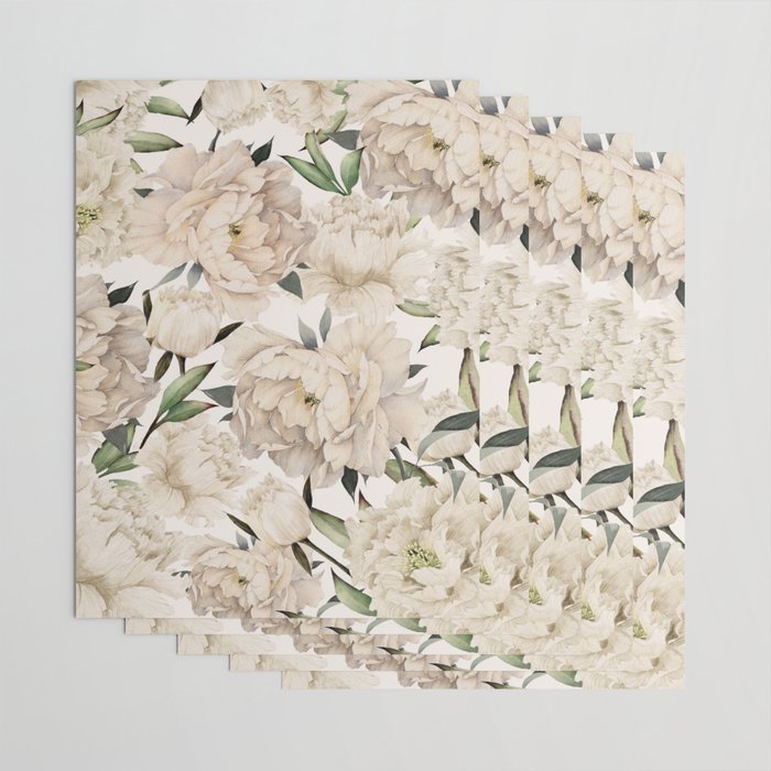 Peonies Pattern Wrapping Paper Gallery Image 3