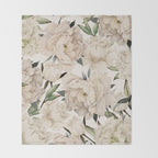 Peonies Pattern Throw Blanket Gallery Image 2