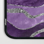 Purple Marble Agate Silver Glitter Glam #1 (Faux Glitter) #decor #art #society6 Laptop Sleeve Gallery Image 3