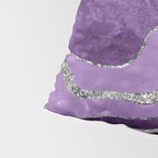 Purple Marble Agate Silver Glitter Glam #1 (Faux Glitter) #decor #art #society6 Pillow Sham Gallery Image 4