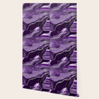 Purple Marble Agate Silver Glitter Glam #1 (Faux Glitter) #decor #art #society6 Wallpaper Gallery Image 2
