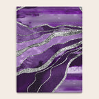 Purple Marble Agate Silver Glitter Glam #1 (Faux Glitter) #decor #art #society6 Notebook Gallery Image 4
