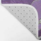 Purple Marble Agate Silver Glitter Glam #1 (Faux Glitter) #decor #art #society6 Bath Mat Gallery Image 2
