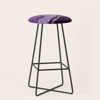 Purple Marble Agate Silver Glitter Glam #1 (Faux Glitter) #decor #art #society6 Stool Gallery Image 1