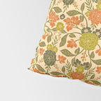Retro 1970s Floral in Olive Green & Orange Pillow Sham Gallery Image 4