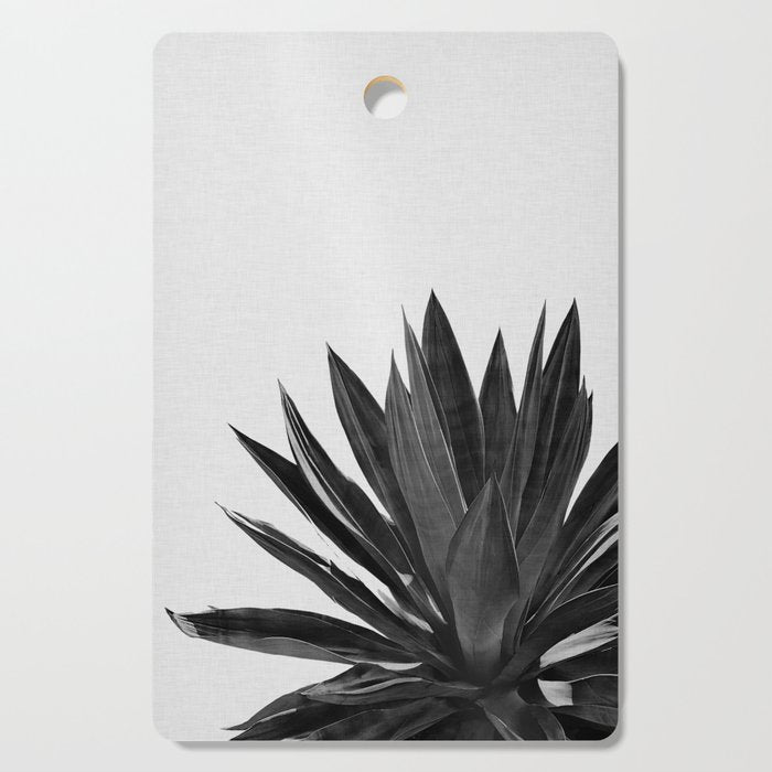 Agave Cactus Black & White Cutting Board Gallery Image 1